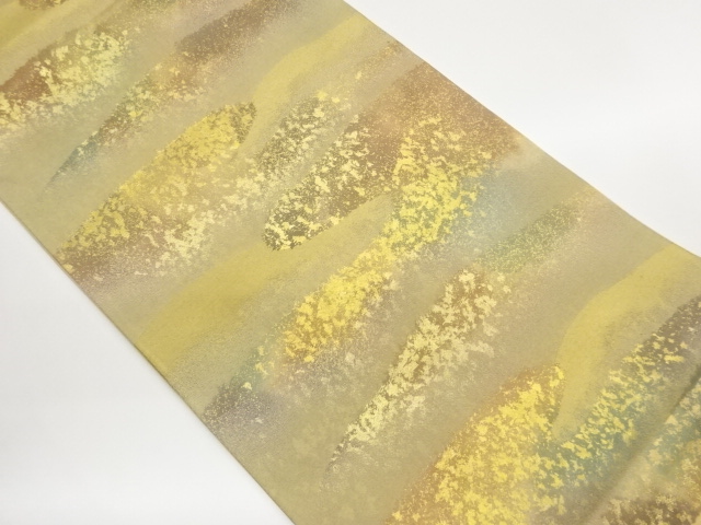JAPANESE KIMONO / HIKIFOIL KASUMI PATTERN ORIHASHI FUKURO OBI